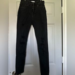 Flying Monkey Black Hi Rise Button Fly Destructed Style Sz 27